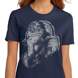 Ladies Yoga Shirt BIG Ganesha Profile Organic Tee T-Shirt