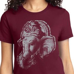 Ladies Yoga Shirt BIG Ganesha Profile Tee T-Shirt