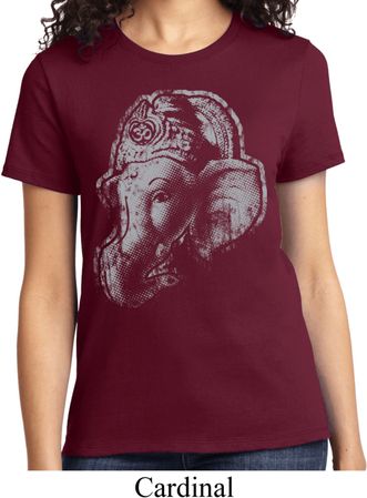 Ladies Yoga Shirt BIG Ganesha Profile Tee T-Shirt