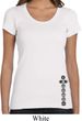 Ladies Yoga Shirt Black 7 Chakras Bottom Print Scoop Neck Tee T-Shirt