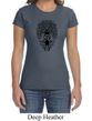 Ladies Yoga Shirt Black Bodhi Tree Crewneck Tee T-Shirt