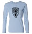 Ladies Yoga Shirt Black Bodhi Tree Long Sleeve Tee T-Shirt