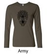 Ladies Yoga Shirt Black Bodhi Tree Long Sleeve Tee T-Shirt