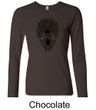 Ladies Yoga Shirt Black Bodhi Tree Long Sleeve Tee T-Shirt