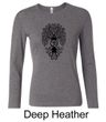 Ladies Yoga Shirt Black Bodhi Tree Long Sleeve Tee T-Shirt