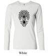 Ladies Yoga Shirt Black Bodhi Tree Long Sleeve Tee T-Shirt