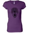Ladies Yoga Shirt Black Bodhi Tree Longer Length Tee T-Shirt
