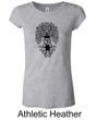 Ladies Yoga Shirt Black Bodhi Tree Longer Length Tee T-Shirt