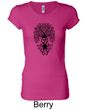 Ladies Yoga Shirt Black Bodhi Tree Longer Length Tee T-Shirt