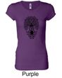Ladies Yoga Shirt Black Bodhi Tree Longer Length Tee T-Shirt