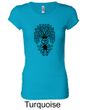 Ladies Yoga Shirt Black Bodhi Tree Longer Length Tee T-Shirt