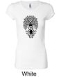 Ladies Yoga Shirt Black Bodhi Tree Longer Length Tee T-Shirt