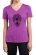 Ladies Yoga Shirt Black Bodhi Tree Moisture Wicking V-neck Tee T-Shirt
