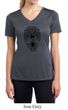 Ladies Yoga Shirt Black Bodhi Tree Moisture Wicking V-neck Tee T-Shirt