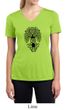 Ladies Yoga Shirt Black Bodhi Tree Moisture Wicking V-neck Tee T-Shirt