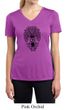 Ladies Yoga Shirt Black Bodhi Tree Moisture Wicking V-neck Tee T-Shirt