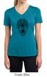 Ladies Yoga Shirt Black Bodhi Tree Moisture Wicking V-neck Tee T-Shirt
