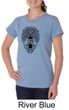 Ladies Yoga Shirt Black Bodhi Tree Organic Tee T-Shirt