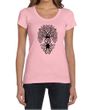 Ladies Yoga Shirt Black Bodhi Tree Scoop Neck Tee T-Shirt