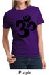 Ladies Yoga Shirt Black Distressed OM Tee T-Shirt