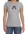 Ladies Yoga Shirt Black Namaste Lotus Crewneck Tee T-Shirt