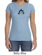Ladies Yoga Shirt Black Namaste Lotus Crewneck Tee T-Shirt