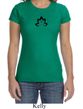Ladies Yoga Shirt Black Namaste Lotus Crewneck Tee T-Shirt