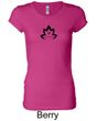 Ladies Yoga Shirt Black Namaste Lotus Longer Length Tee T-Shirt