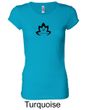 Ladies Yoga Shirt Black Namaste Lotus Longer Length Tee T-Shirt