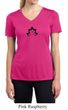 Ladies Yoga Shirt Black Namaste Lotus Moisture Wicking V-neck Tee