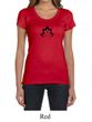Ladies Yoga Shirt Black Namaste Lotus Scoop Neck Tee T-Shirt