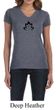 Ladies Yoga Shirt Black Namaste Lotus V-neck Tee T-Shirt