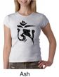 Ladies Yoga Shirt Black Tibetan Om Crewneck Tee T-shirt