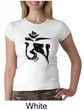 Ladies Yoga Shirt Black Tibetan Om Crewneck Tee T-shirt