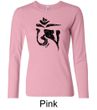 Ladies Yoga Shirt Black Tibetan Om Long Sleeve Tee T-shirt
