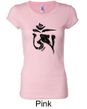 Ladies Yoga Shirt Black Tibetan Om Longer Length Tee T-shirt