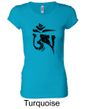 Ladies Yoga Shirt Black Tibetan Om Longer Length Tee T-shirt
