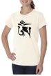 Ladies Yoga Shirt Black Tibetan Om Organic Tee T-shirt