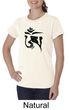 Ladies Yoga Shirt Black Tibetan Om Organic Tee T-shirt