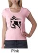 Ladies Yoga Shirt Black Tibetan Om Scoop Neck Tee T-shirt
