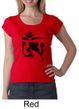 Ladies Yoga Shirt Black Tibetan Om Scoop Neck Tee T-shirt