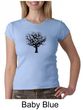 Ladies Yoga Shirt Black Tree of Life Crewneck T-shirt