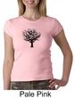 Ladies Yoga Shirt Black Tree of Life Crewneck T-shirt