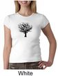 Ladies Yoga Shirt Black Tree of Life Crewneck T-shirt