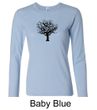 Ladies Yoga Shirt Black Tree of Life Long Sleeve