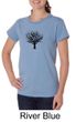 Ladies Yoga Shirt Black Tree of Life Organic Tee T-shirt