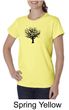Ladies Yoga Shirt Black Tree of Life Organic Tee T-shirt