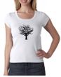 Ladies Yoga Shirt Black Tree of Life Scoop Neck T-shirt