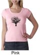 Ladies Yoga Shirt Black Tree of Life Scoop Neck T-shirt