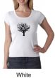 Ladies Yoga Shirt Black Tree of Life Scoop Neck T-shirt